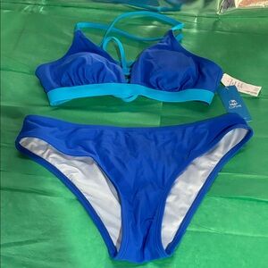 Cupshe Vibrant Blue Bikini Set